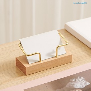 Calciwj Business Card Holder Desktop Wooden Card Display Holder Durable Stylish Business Card Stand