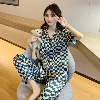 🤩ชุดนอนผู้หญิง บักเก็ตสั้น น้ําแข็ง ฉบับเกาหลี ชุดนอนเซ็กซี่ ผ้านุ่มสบาย ชุดนอนสองชิ้น ชุดนอนสวยๆ