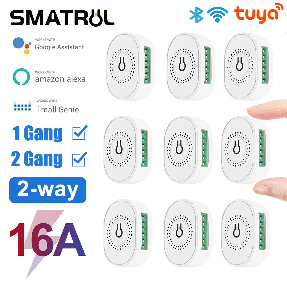 SMATRUL 16A Mimi WiFi Switch DIY LED Light Smart Life Push Module