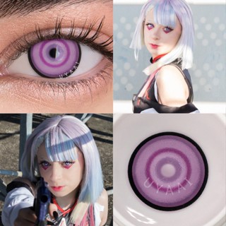 【cosplay Lens】uyaai คอนแทคเลนส์คอสเพลย์ สีม่วง สําหรับปาร์ตี้ฮาโลวีน 1 ปี 14.5 มม. 2 ชิ้น