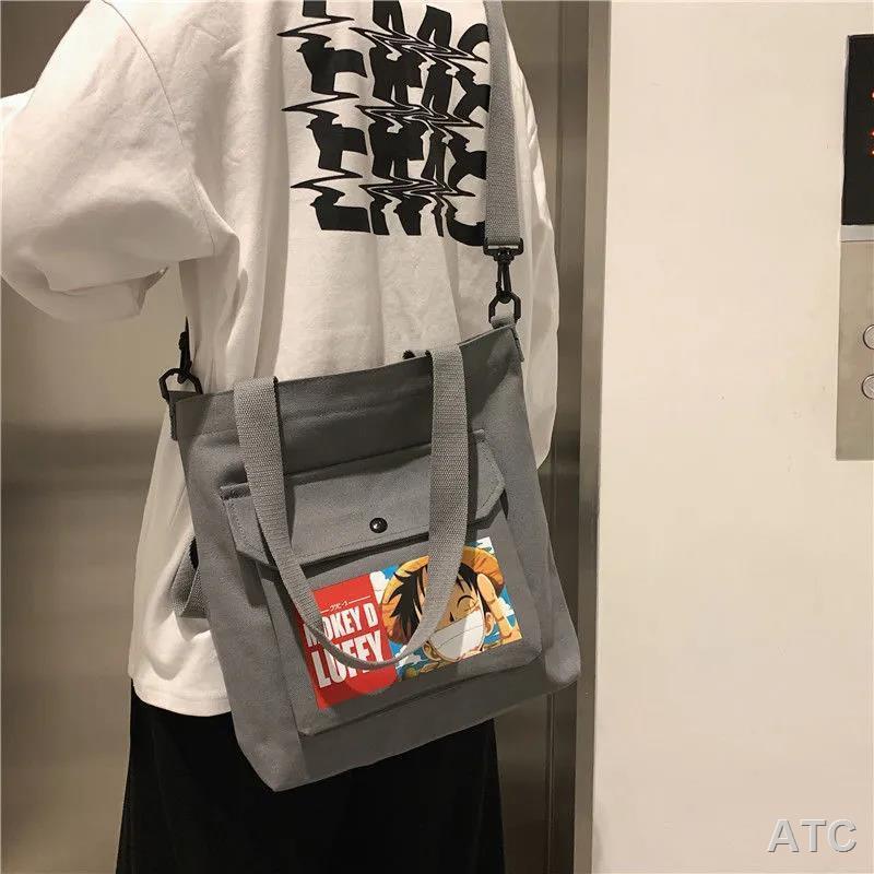 กระเป๋าเป-กระเป๋า-messenger-ของผู้ชาย-men-s-harajuku-college-student-canvas-bag-backpack-class-shoulder-bag