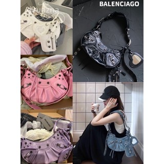 แบรนด์ใหม่ 100% ของแท้ BALENCIAGA LE CAGOLE โซ่กระเป๋าถือกระเป๋าสะพายข้างเดียว