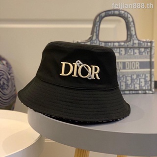 Dior_! หมวกช้อปปิ้ง ปักลายตัวอักษร คุณภาพสูง เหมาะกับเดินชายหาด สําหรับผู้ชาย และผู้หญิง