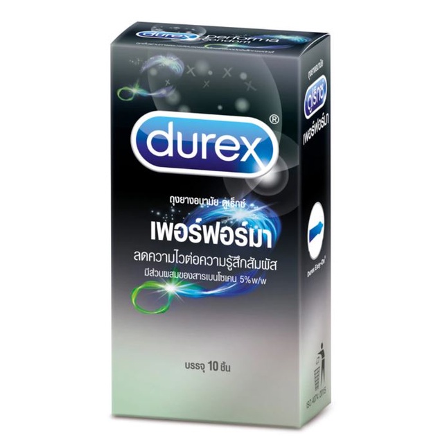 ภาพสินค้าลดเพิ่ม 8%  Durex Performa Condom 52.5mm ถุงยางอนามัยดูเร็กซ์ เพอร์ฟอร์มา ชะลอการหลั่ง ของแท้ จากร้าน cosmep บน Shopee ภาพที่ 5
