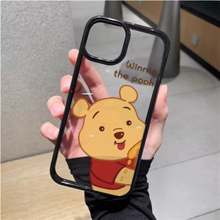 เคสโทรศัพท์มือถืออะคริลิคใส ลายการ์ตูนหมีพูห์น่ารัก สําหรับ iphone 14 pro Max 11 13 12 7Plus 8 X XS Max