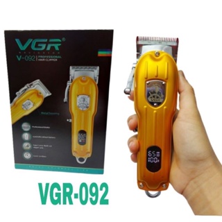 ปัตตาเลี่ยนตัดผมไร้สายVGR-092 ปัตตาเลี่ยนตัดผมแบบไร้สายหน้าจอLED สีทองปัตตาเลื่ยนตัดผม