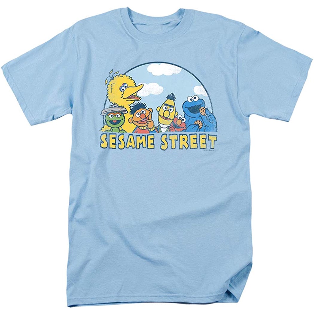 Popfunk T-Shirt Unisex 'Sesame Street The Grover Kent' - Azzurro, Adulto