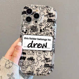 เคสโทรศัพท์มือถือแบบนิ่ม ใส ลายแฟชั่น Drew สําหรับ iphone 14 pro Max 11 13 12 7Plus 8 X XS Max