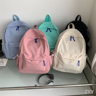 PHILOCHI กระเป๋าสะพายคู่เกาหลีสไตล์เรียบง่ายแฟชั่นกระเป๋านักเรียนนักเรียน