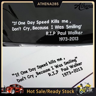 [COD]➤สติกเกอร์สะท้อนแสง ลาย If One Day Speed Kills Me มีกาวในตัว สําหรับตกแต่งรถยนต์