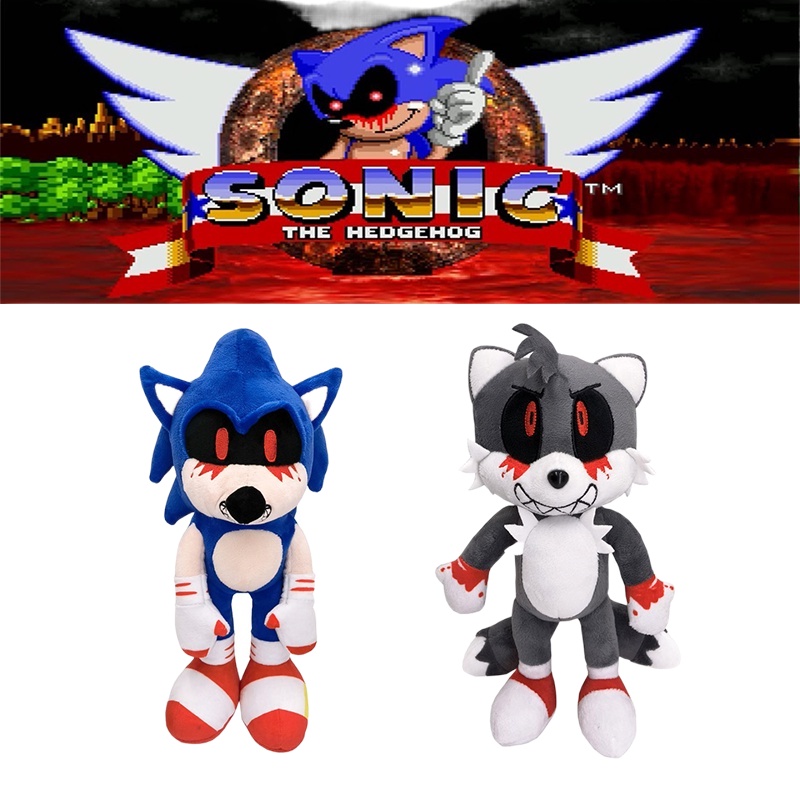 30CM Boneka Sonic EXE The Spirits Of Hell Plush Toy Evil Blood Soft ...