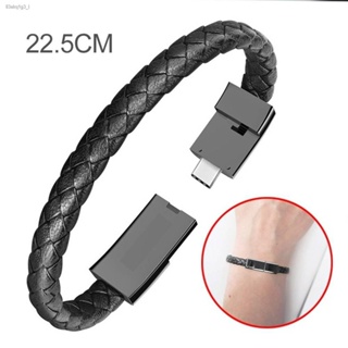 transmission line bracelet leather braided data cable fast charging line is compatible with iPhone / Type-c / Android