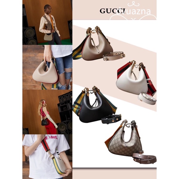 100-ของแท้-gucci-attache-series-กระเป๋าสะพายไหล่ขนาดเล็กสำหรับสุภาพสตรี