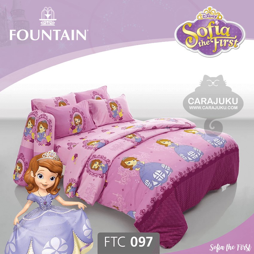 fountain-ชุดผ้าปูที่นอน-โซเฟียที่หนึ่ง-sofia-the-first-ftc097-ฟาวเท่น-ชุดเครื่องนอนเตียง-ผ้านวม-เจ้าหญิง-princess
