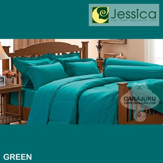 JESSICA ชุดผ้าปูที่นอน สีเขียว GREEN #เจสสิกา ชุดเครื่องนอน ผ้าปู ผ้าปูเตียง ผ้านวม ผ้าห่ม สีพื้น