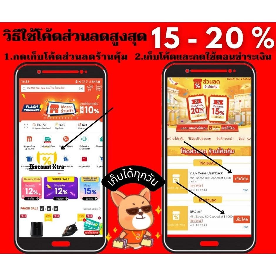 จานดิสเบรค + น็อตจาน WAVE125R/S 220 มิล ลายเท้า รูปที่ 2