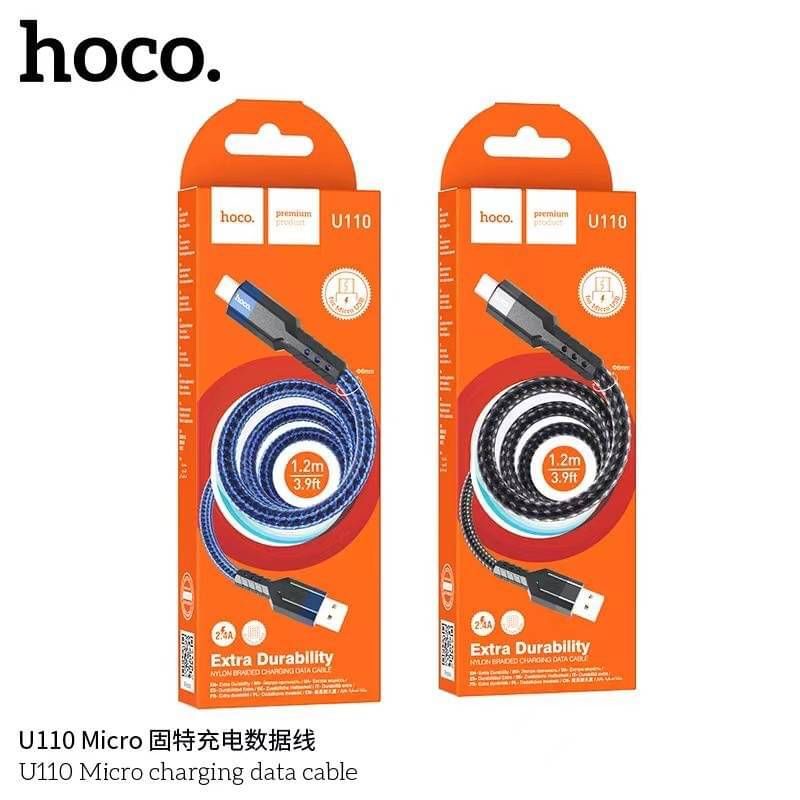 hoco-u110-สาย-ชาร์จ-แบบสายถักสำหรับ-ip-micro-typec-pd-typec-to-typec-ยาว1-2เมตร-แท้100