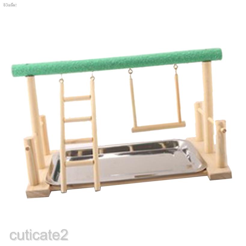 cuticateddmy-wood-parrots-playstand-bird-playground-wood-perch-gym-stand-playpen-ladder