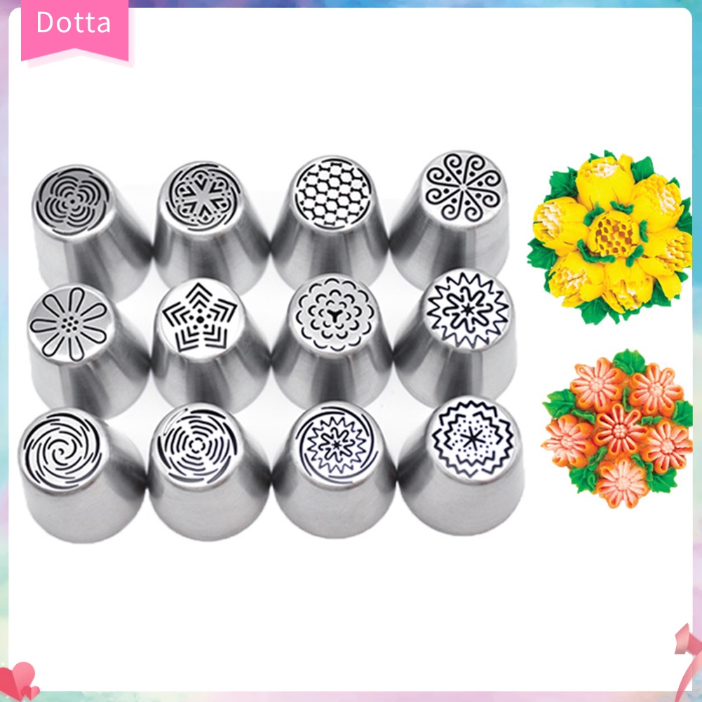 dottam-หัวฉีดครีมดอกไม้-สำหรับตกแต่งเต้ก-12-ชิ้น