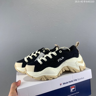 Fila ใหม่ รองเท้าผ้าใบลําลอง ข้อสูง สีขาว แฟชั่นฤดูร้อน สําหรับสตรี 2023