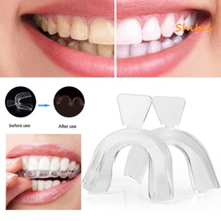 ขายดี_ ถาดซิลิโคน เกรดอาหาร รักษาฟันขาว 2 ชิ้น