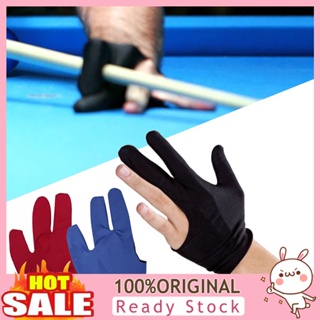 [B_398] 2 Pcs Spandex Snooker Cue Gloves Pool Left Hand Three Finger Accessory