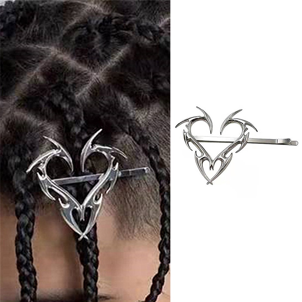 b-398-hair-pin-hip-hop-cool-delicate-well-designed-accessories-silver-color-love-heart-dart-side-hair-clip-for-daily-life