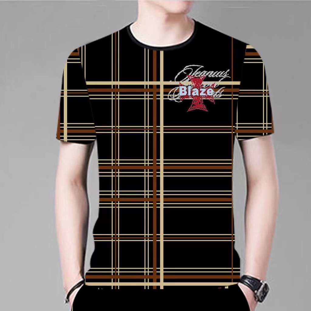 ชุดผู้ชายแขนสั้นtเสื้อเชิ้ตแบรนด์แฟชั่นฤดูร้อนชุดเสื้อผ้าอินเทรนด์หลวมๆแบบใหม่