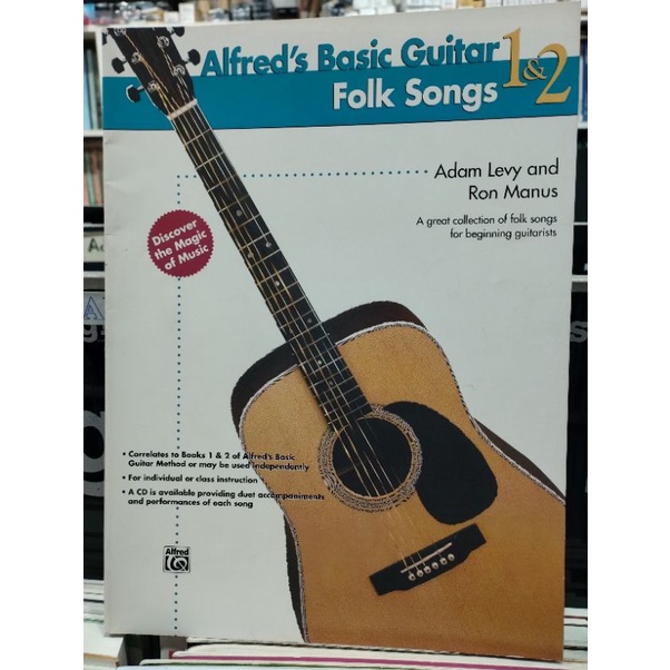 alfreds-basic-guitar-folk-songs-1-amp-2-discover-the-magic-of-music-adam-levy-and-ron-038081139753-ปกยับลดราคา