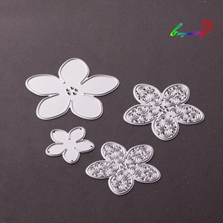 【AG】4Pcs Carbon Steel Flowers DIY Cutting Die Scrapbook Card Stencil Tool