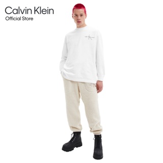 CALVIN KLEIN เสื้อยืดUnisex ทรง Relaxed  รุ่น J400192 YAF - สีขาว