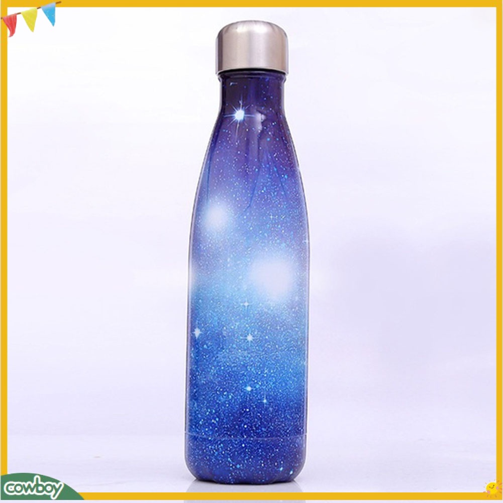 cowboy-500ml-starry-sky-ชุบสแตนเลสหุ้มฉนวนขวดน้ําถ้วยกระติกน้ํากีฬา