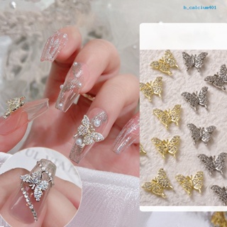 Calciummj Butterfly Nail Ornament Decorative Fall-resistance DIY Nail Art Zircon Luxury Smooth Manicure Butterfly