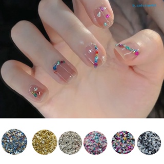 Calciummj 1 Bag Nail Rhinestone Colorful Glittering Irregular Shape Large Quantity Nail Art Decor