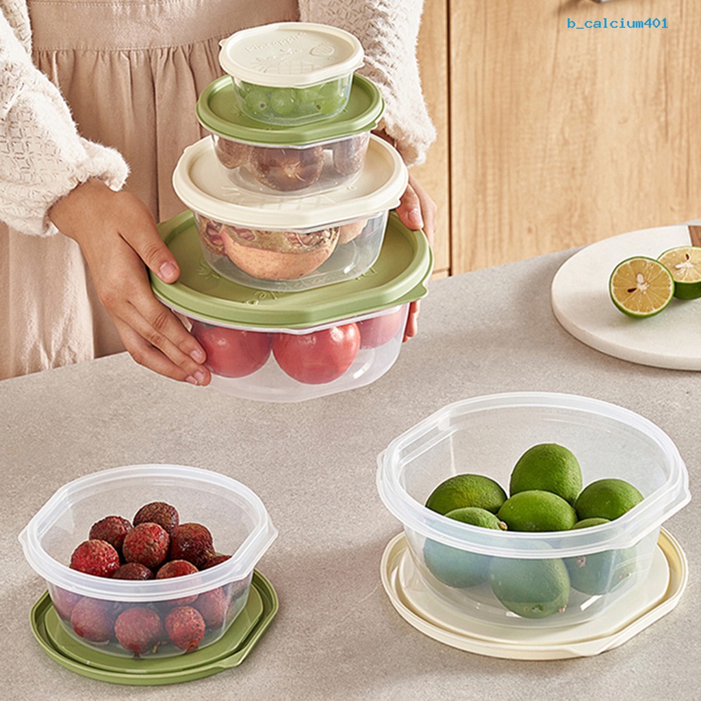 calciwj-3-4pcs-food-grade-round-transparent-refrigerator-storage-box-with-lid-microwave-oven-fruit