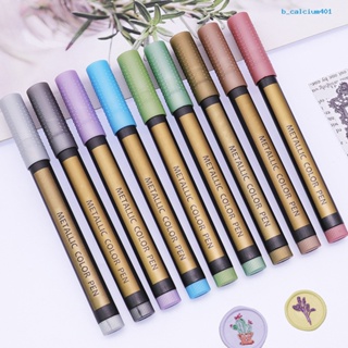 Calciwj Metallic Marker Pen Vivid Sparkling Colors Works on Various Surfaces Eco-Friendly Quick Drying