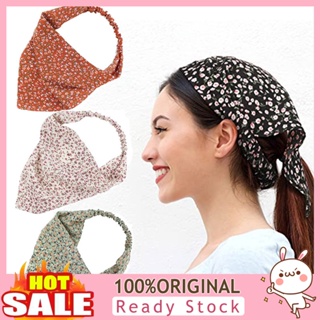 [B_398] Women Headband Decorative Polyester Summer Flower Print Hair Scarf Hair Accessories