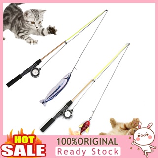 [B_398] Pet Cats Kitten Funny Teaser Fishing Rod Wand Fish Shape Toy