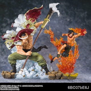 ◎One Piece Super Fierce Battle Fire Fist Luffy Ace Hand Office Aberdeen รุ่นเดสก์ท็อปตกแต่งอุปกรณ์ต่อพ่วงของเล่นวันเกิดข