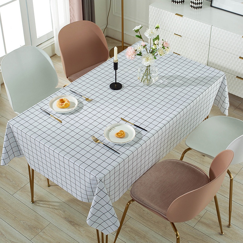 ผ้าปูโต๊ะ-หนา-คุณภาพสูง-pvc-กันน้ำกันน้ำมัน-ทนใช้ทนทาน-แบบลายสก๊อตขาวดำ-ผ้าคลุมโต๊ะ-กันน้ำและกันเปื้อน-banana