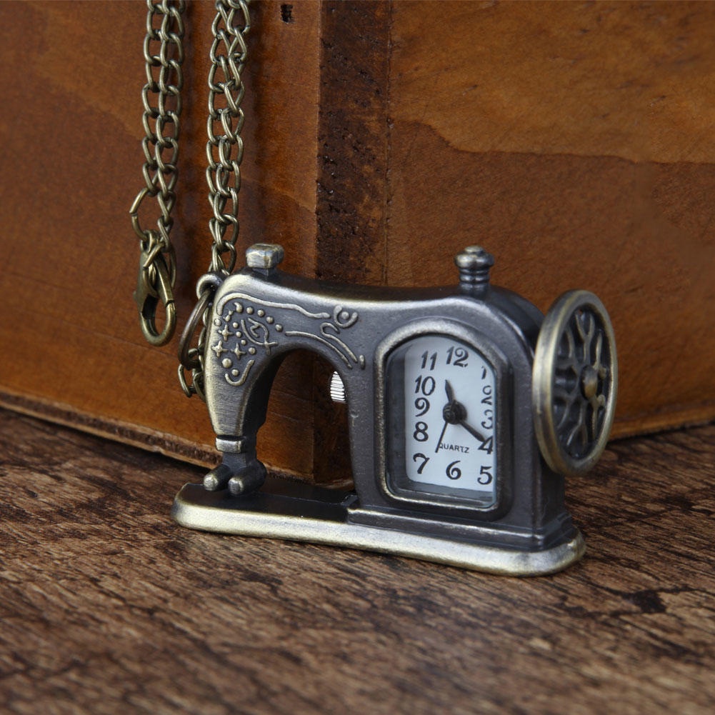 austinstore-นาฬิกาพ็อกเก็ต-สร้อยคอโซ่-จี้จักรเย็บผ้า-อนาล็อก-ควอตซ์-สไตล์วินเทจ-สําหรับทุกเพศ