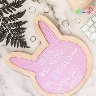 【AG】1 Set Letter Board Cartoon Adorable Rabbit Changeable Wood Message Household Supplies