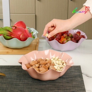 【AG】Snack Dish All-purpose Ruffled Design Plastic Non-slip Salad Kitchen for Office