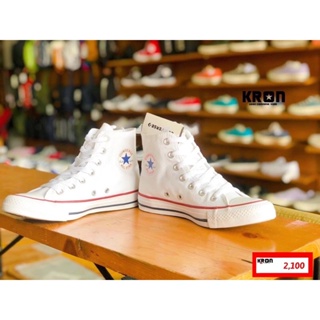 ∋✗❃ร้านกร รังสิต ลิขสิทธิ์แท้ 100% รองเท้าผ้าใบ CONVERSE ALL STAR CLASSIC HI Whiteรองเท้าผ้าใบผู้หญิงชาย