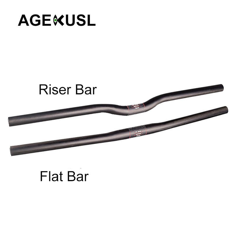 AGEKUSL Bike Flat Riser Bar Carbon Handlebar 25.4Mm 560Mm For Brompton