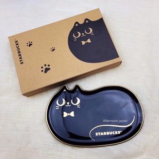 🐈‍⬛ [พร้อมส่ง] จานเซรามิกทรงแมว Holloween 2022 Collection / Starbucks แท้💯‼️