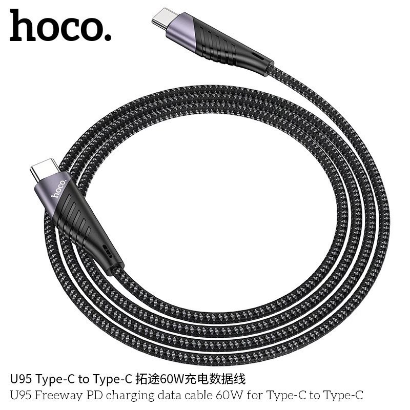 hoco-u95-typec-to-typec-ความยาว1-5เมตร-60w-20v-3a-แท้100