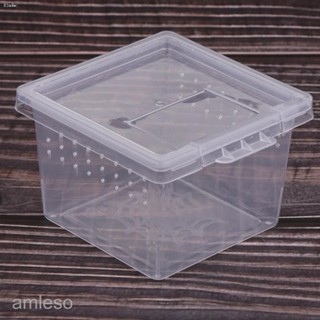 [amlesoMY] 10 Pcs Reptile Breeding Box Acrylic Feeding Box For Spider Lizard Scorpion