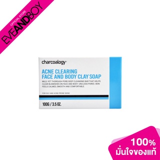 CHARCOALOGY - Acne Clearing Face and Body Clay Soap 100 g.