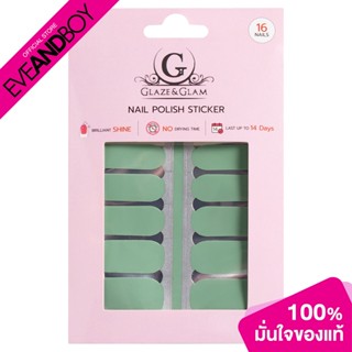 GLAZE &amp; GLAM - Nail Polish Sticker/STK029/16Pcs (10 g.) ยาทาเล็บแบบแผ่นสติกเกอร์